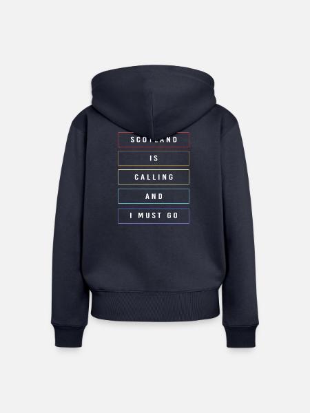 Schottland - Frauen Premium Bio Zip Hoodie - Navy