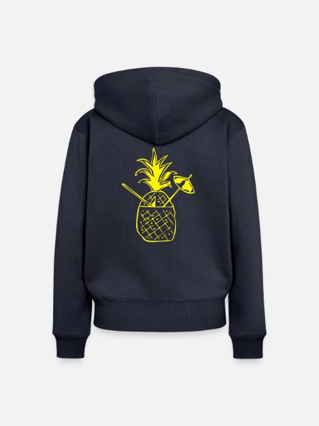 Pineapple - Frauen Premium Bio Zip Hoodie - Navy