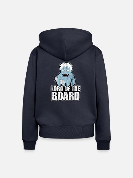Wintersport: Boarder-Lord - Frauen Premium Bio Zip Hoodie - Navy