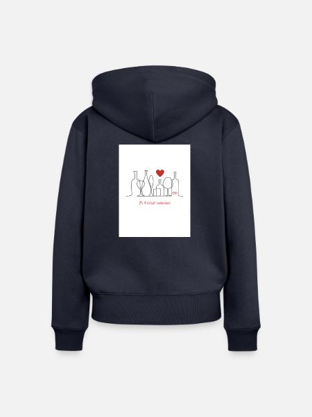 its 4 o clock somewhere - Frauen Premium Bio Zip Hoodie - Navy