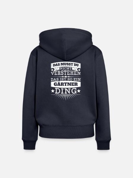Gärtner - Frauen Premium Bio Zip Hoodie - Navy