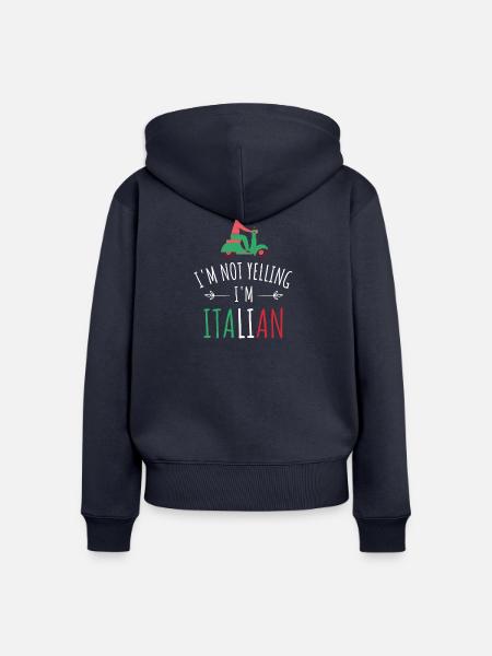 I'm Italian - Frauen Premium Bio Zip Hoodie - Navy