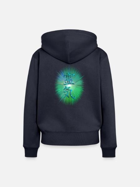 REIKI energy - Frauen Premium Bio Zip Hoodie - Navy