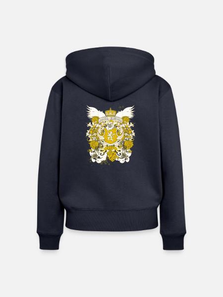 royal king - Frauen Premium Bio Zip Hoodie - Navy