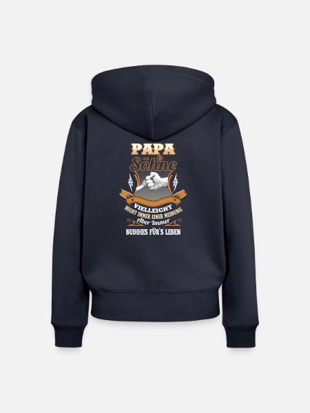 Papa & Söhne - Frauen Premium Bio Zip Hoodie - Navy