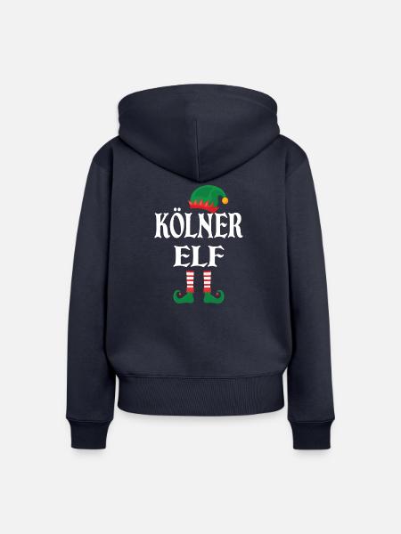Kölner Elf - Frauen Premium Bio Zip Hoodie - Navy