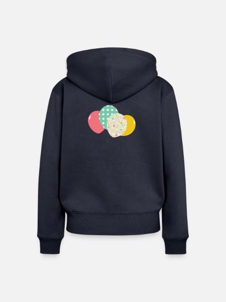 luftballons - Frauen Premium Bio Zip Hoodie - Navy