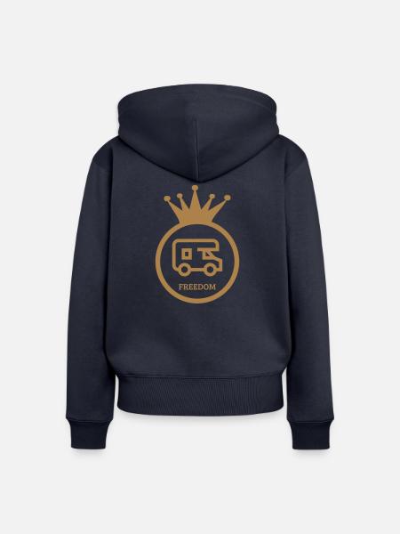 Campingplatz / Camper / Camping / Camp - Frauen Premium Bio Zip Hoodie - Navy