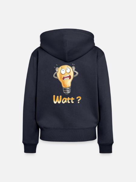 watt - Frauen Premium Bio Zip Hoodie - Navy