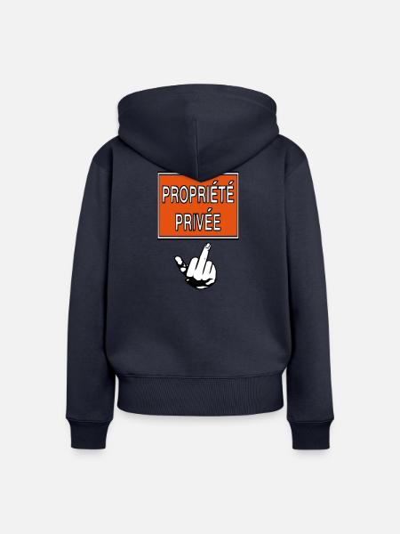 Privateigentum - Frauen Premium Bio Zip Hoodie - Navy