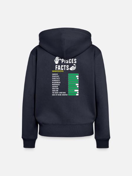 Sternzeichen Fische - Frauen Premium Bio Zip Hoodie - Navy