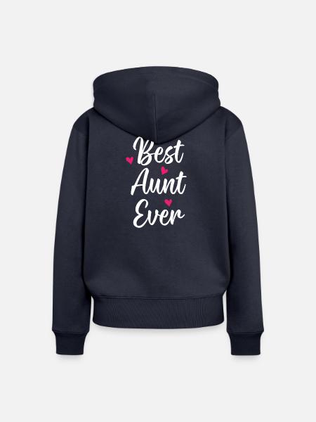 Beste Tante aller Zeiten - Frauen Premium Bio Zip Hoodie - Navy