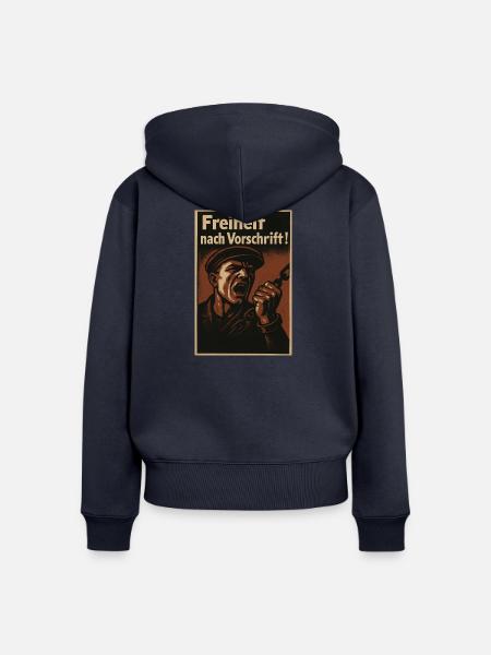 Kettenbruch Befreiungs-Poster - Frauen Premium Bio Zip Hoodie - Navy