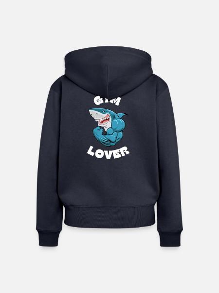 Liebhaber des Fitnessstudios - Frauen Premium Bio Zip Hoodie - Navy