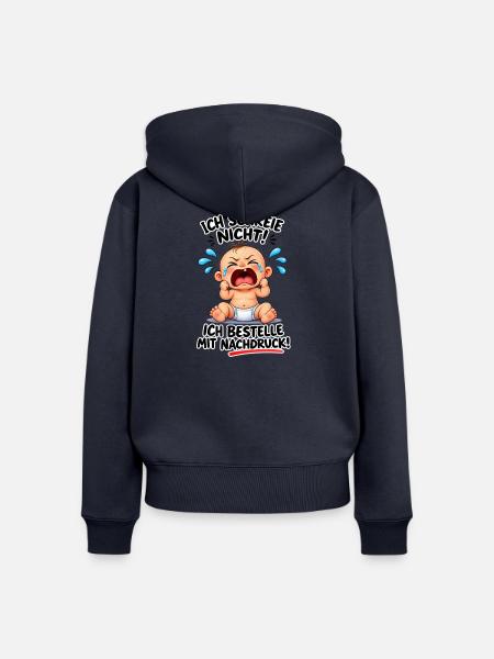 Ich Schreie nicht! - Frauen Premium Bio Zip Hoodie - Navy