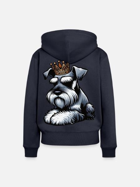 Schnauzer Riesenschnauzer Schnauzerbesitzer - Frauen Premium Bio Zip Hoodie - Navy