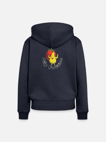 Pulp Fruit Kraftfigur - Frauen Premium Bio Zip Hoodie - Navy