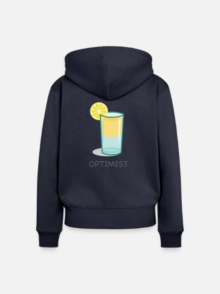 Optimist - Frauen Premium Bio Zip Hoodie - Navy