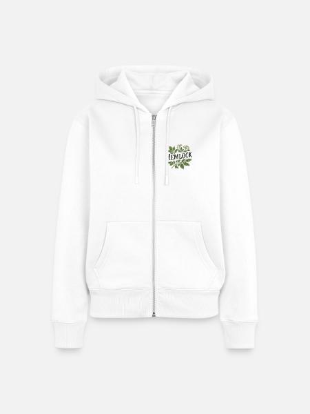 HEM#1003 - Frauen Premium Bio Zip Hoodie - Weiß