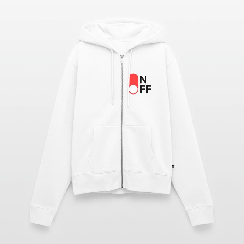 ON / OFF Modus Frauen Premium Bio Zip Hoodie