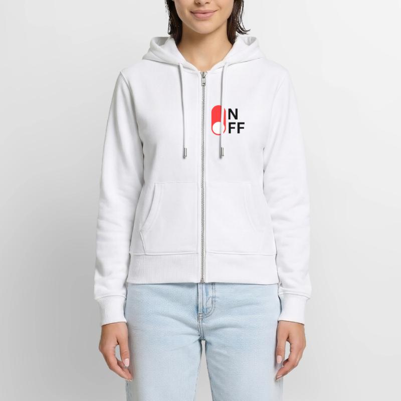 Mode ON/OFF Sweat à capuche zippé Premium bio Femme
