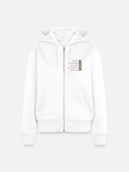 Vielleicht nicht – mein Problem - Frauen Premium Bio Zip Hoodie - Weiß