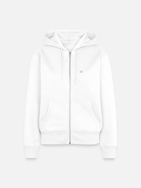 Bücher > Personen - Frauen Premium Bio Zip Hoodie - Weiß