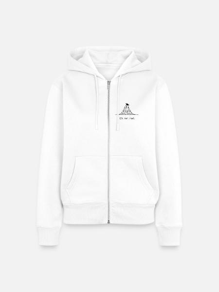 Dr. rer. nat. Interferenz - Frauen Premium Bio Zip Hoodie - Weiß