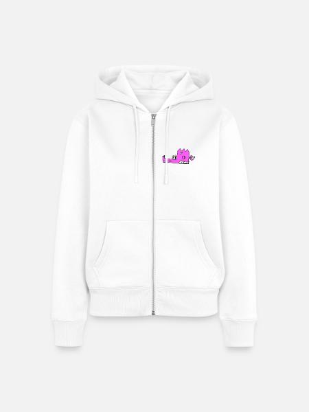 Zareth der Drache - Frauen Premium Bio Zip Hoodie - Weiß