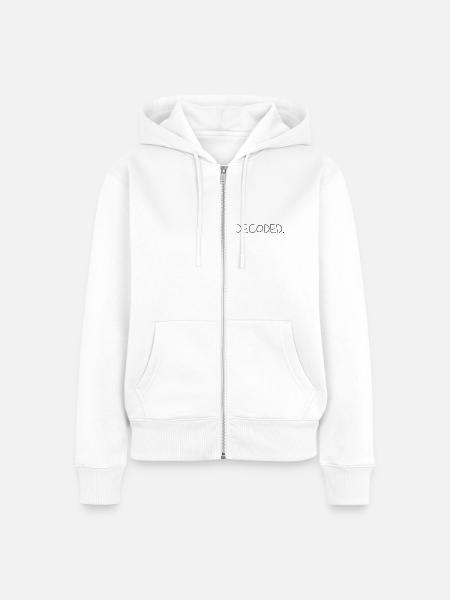 Decoded - Frauen Premium Bio Zip Hoodie - Weiß
