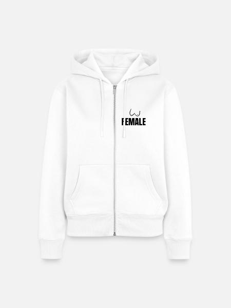 Female small - Frauen Premium Bio Zip Hoodie - Weiß