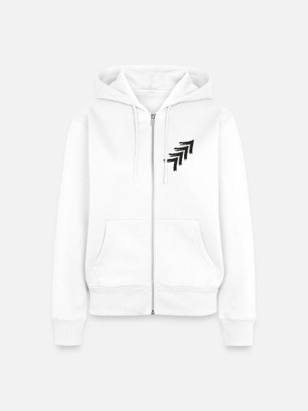 Arrow Studios - Frauen Premium Bio Zip Hoodie - Weiß