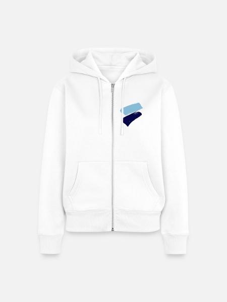 Dublin Flagge - Frauen Premium Bio Zip Hoodie - Weiß