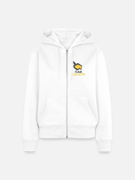 Team Raclette - Frauen Premium Bio Zip Hoodie - Weiß