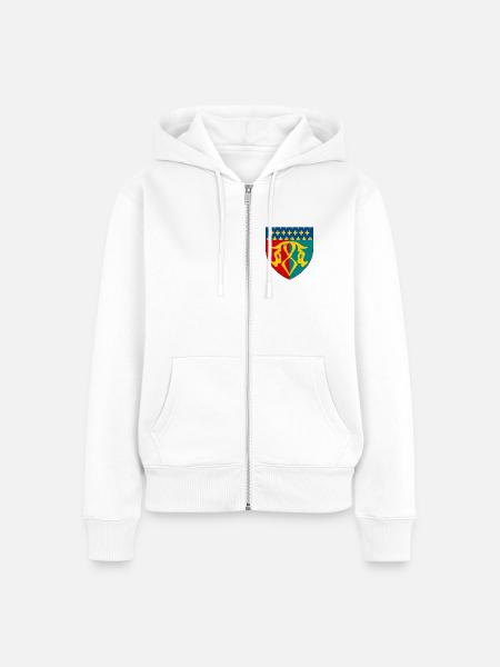 Wappen des Multien - Frauen Premium Bio Zip Hoodie - Weiß