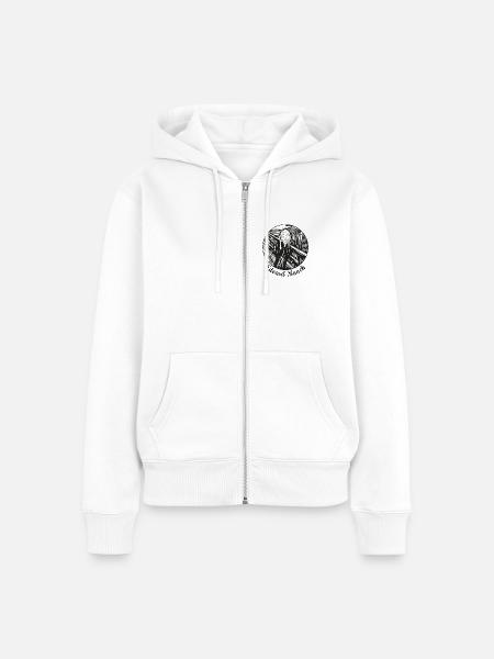 der Schrei tshirt - Frauen Premium Bio Zip Hoodie - Weiß