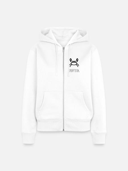 CrabClub: Koordinaten - Frauen Premium Bio Zip Hoodie - Weiß