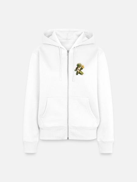 Triceratops - Frauen Premium Bio Zip Hoodie - Weiß