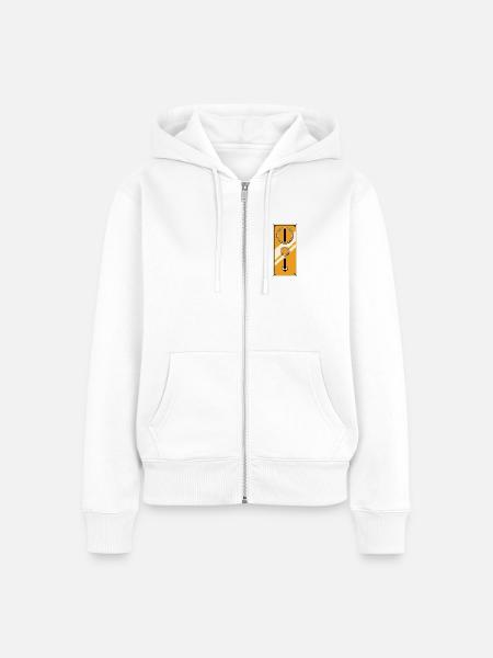 Arcade Münzeinwurf Panel - Frauen Premium Bio Zip Hoodie - Weiß