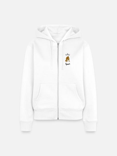 Sprint-Silhouette - Frauen Premium Bio Zip Hoodie - Weiß