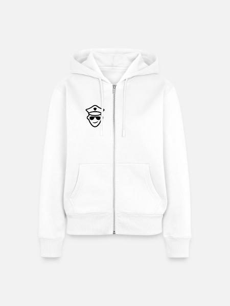 Police supporter - Frauen Premium Bio Zip Hoodie - Weiß