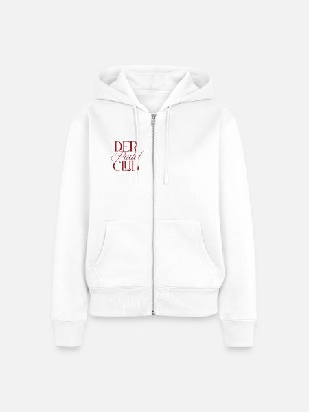 Der Padel Club - Frauen Premium Bio Zip Hoodie - Weiß