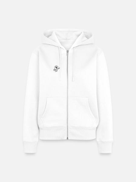 Longest Yard Club Golf - Frauen Premium Bio Zip Hoodie - Weiß