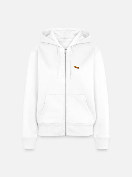 Canoe - Frauen Premium Bio Zip Hoodie - Weiß