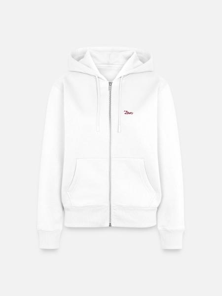 Love - Frauen Premium Bio Zip Hoodie - Weiß
