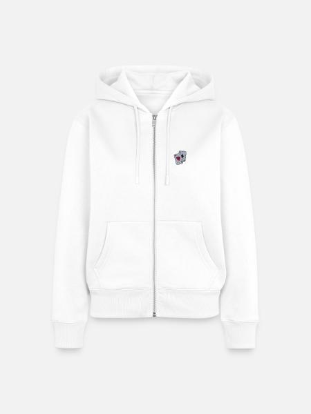 Karten - Frauen Premium Bio Zip Hoodie - Weiß