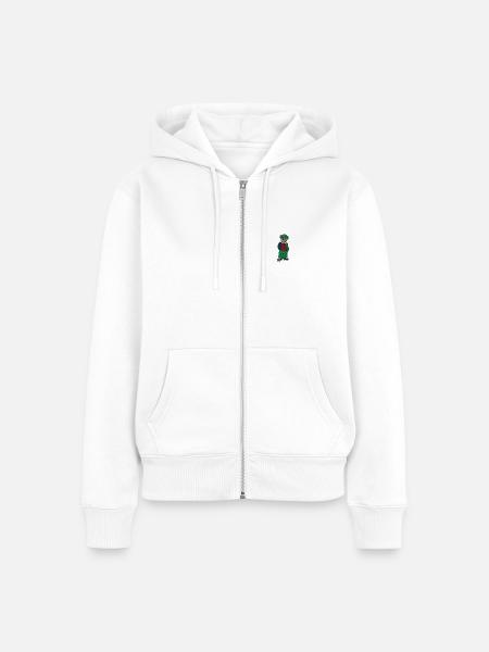Teddybär 11 - Frauen Premium Bio Zip Hoodie - Weiß