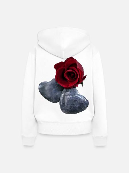verliebt - Frauen Premium Bio Zip Hoodie - Weiß