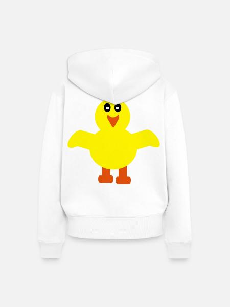Süsse Ente - Frauen Premium Bio Zip Hoodie - Weiß