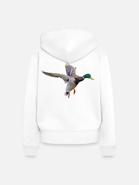 Erpel - Frauen Premium Bio Zip Hoodie - Weiß